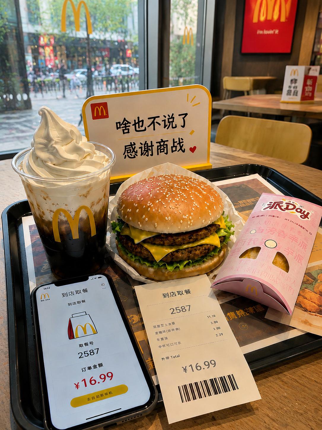 感谢商战，三件套已吃🫣非常不错#麦当劳 #薯条 #汉堡炸鸡视频封面