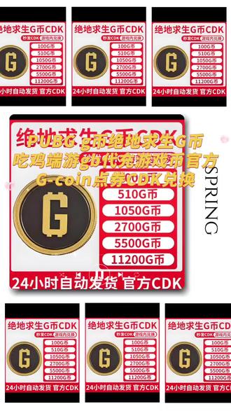 PUBG g币绝地求生G币吃鸡端游gb代充游戏币官方G-coin点券CDK兑换视频封面