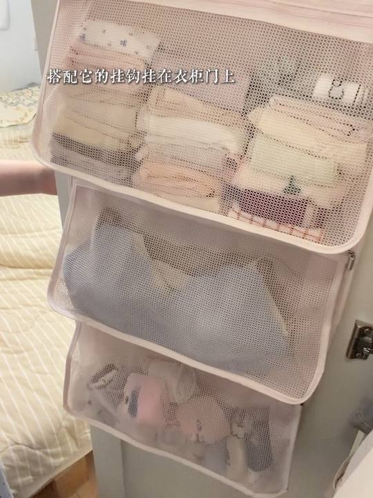 一件衣服的空间就能分类收纳内衣裤袜子！贼能装！ 尤其是租房和学生党，太实用了！#买家秀 #内衣裤收纳 #内衣裤收纳袋 #三层收纳袋视频封面