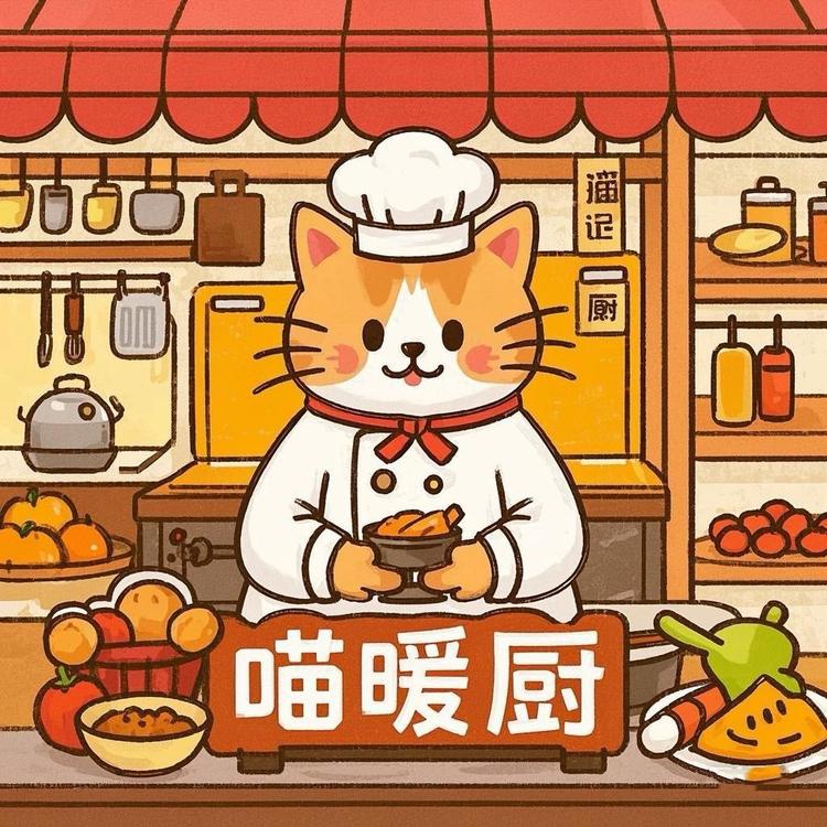 喵暖厨品牌Logo