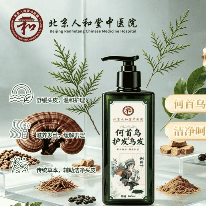北京人和堂中院/何首乌护发洗发水专场！草本植物洗发水！中式养发直播封面
