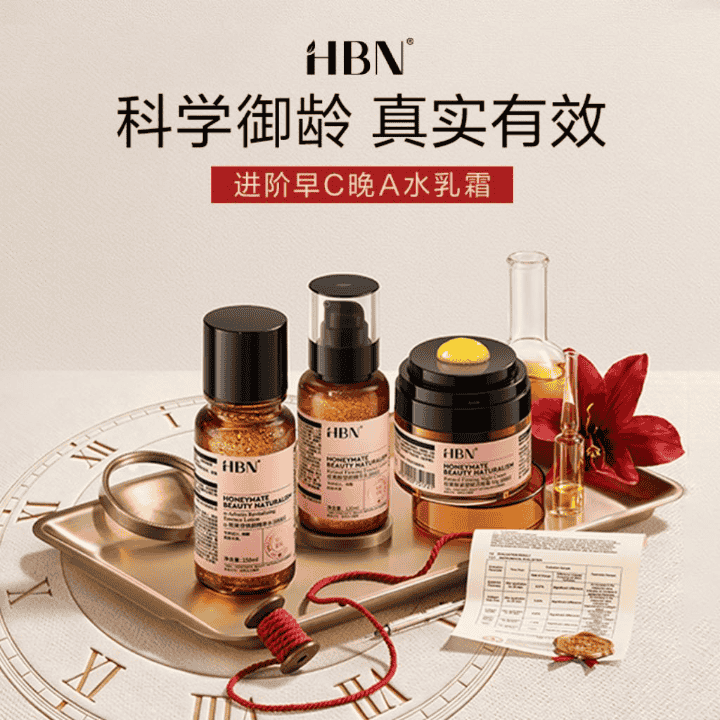 为真实功效而生！科学有效早C晚A水乳霜，一套抗皱淡纹，紧致焕亮直播封面