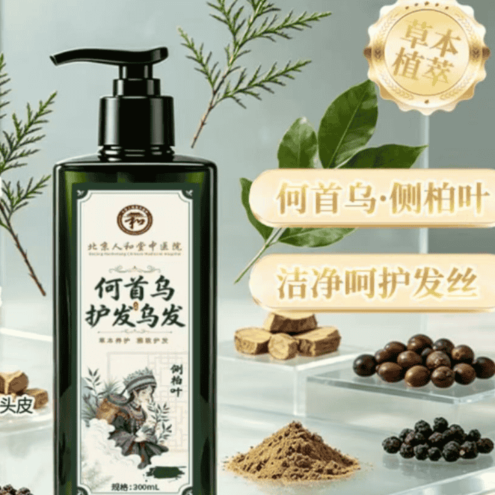 北京人和堂中院植物草本洗发水！厂家直发拍一发三到手直播封面