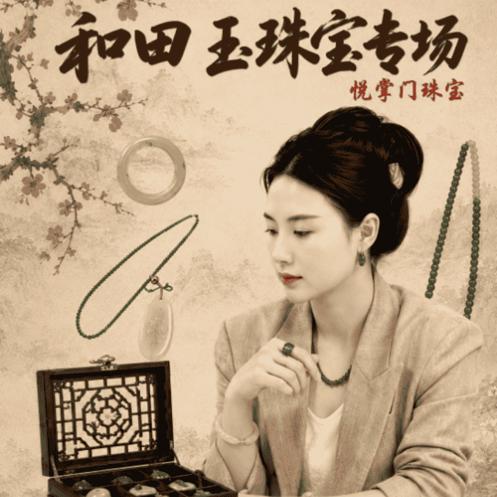 天然和田玉，好看又精致直播封面