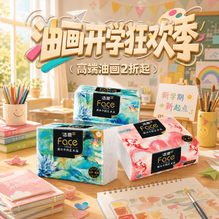 洁柔开学狂欢季，就这一波送雨伞，先到先得！直播封面