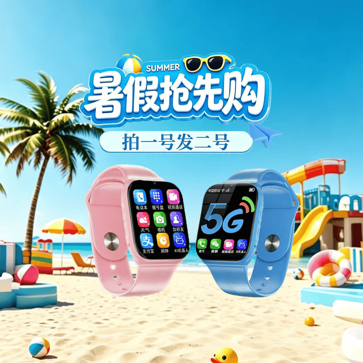 暑假抢先购，三折抢购大屏电话手表！！！直播封面
