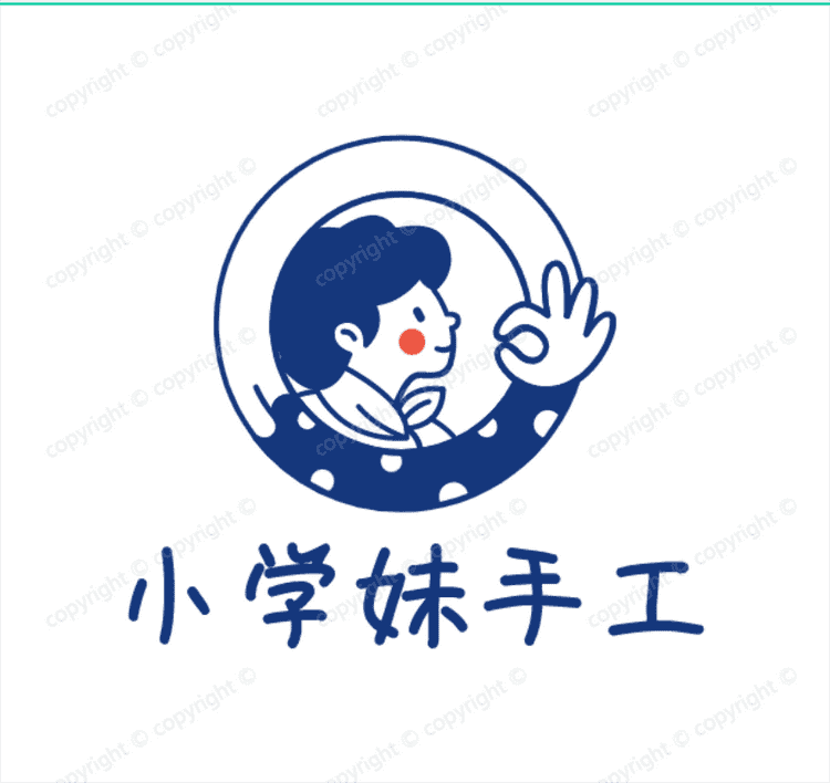 小学妹手工个体店小店Logo