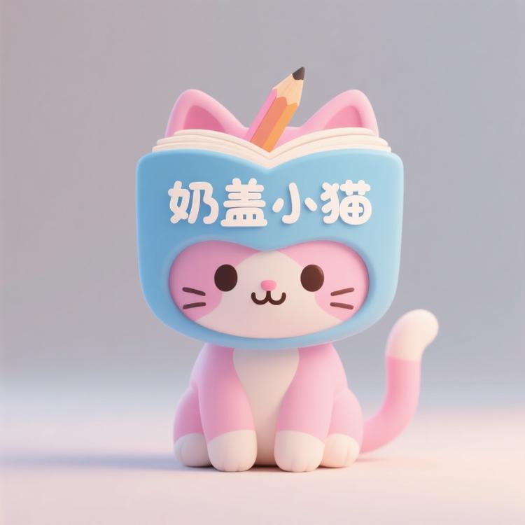 奶盖小猫学习优品小店Logo