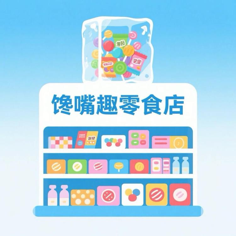 馋嘴味零食铺小店Logo