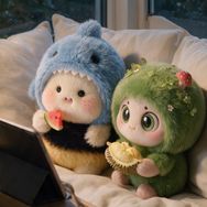 苔啵啵与疯疯抖音达人头像