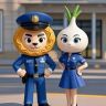 皮芽子警官抖音达人头像