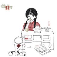 去娜喝茶抖音达人头像