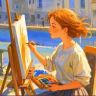 画画的子衿抖音达人头像