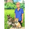 光头佬代淘中华田园犬抖音达人头像