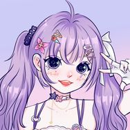 小紫敲可爱抖音达人头像