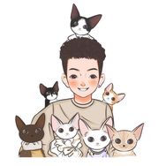 36只德文卷毛猫的爸爸抖音达人头像