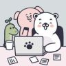 动物办公室漫画抖音达人头像