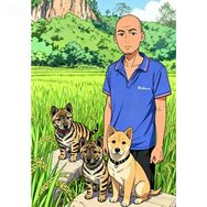 光头佬代淘中华田园犬抖音达人头像