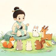 丸子头讲故事抖音达人头像