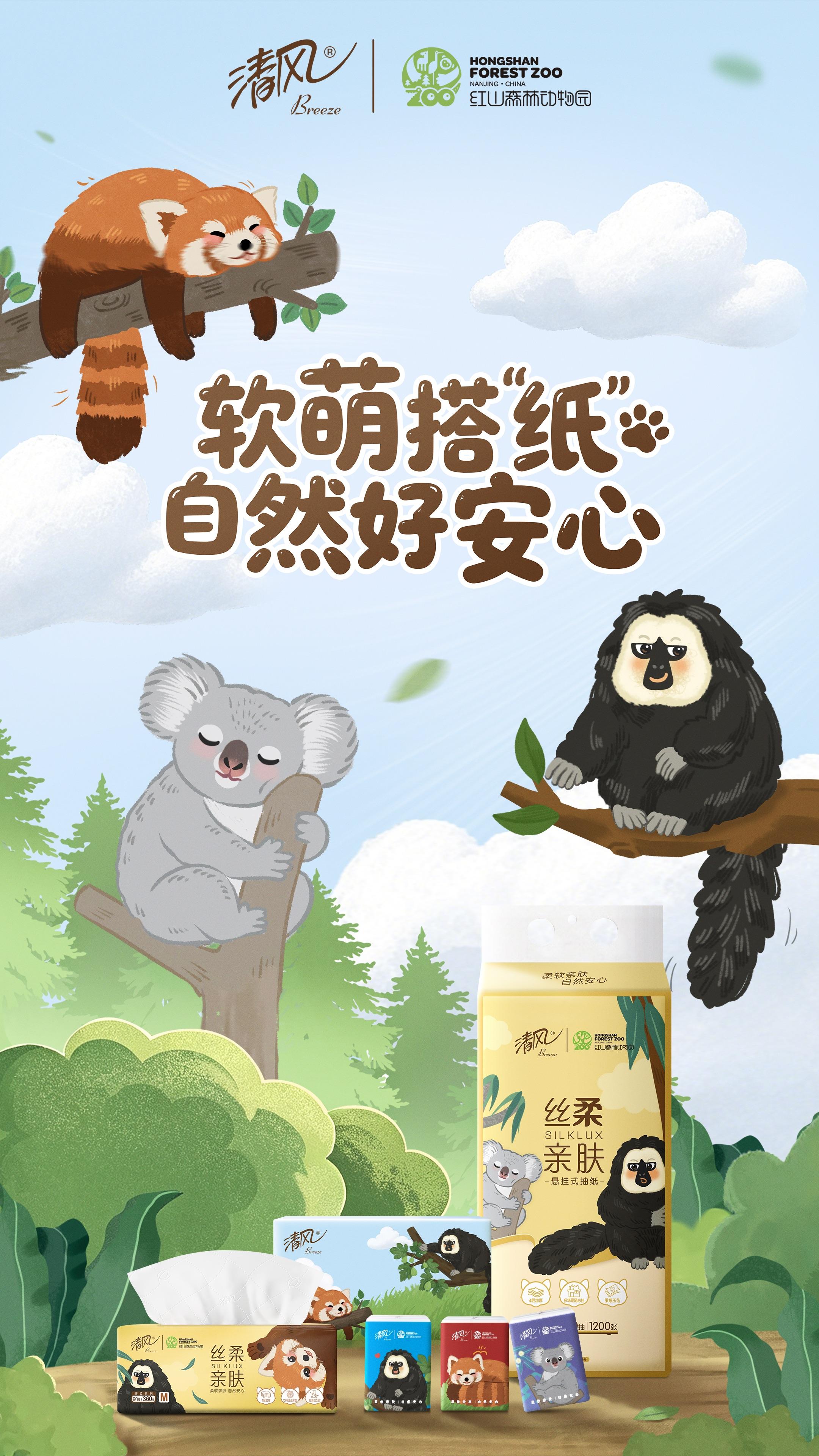 清风×红山动物园联名首发，好礼送不停直播封面