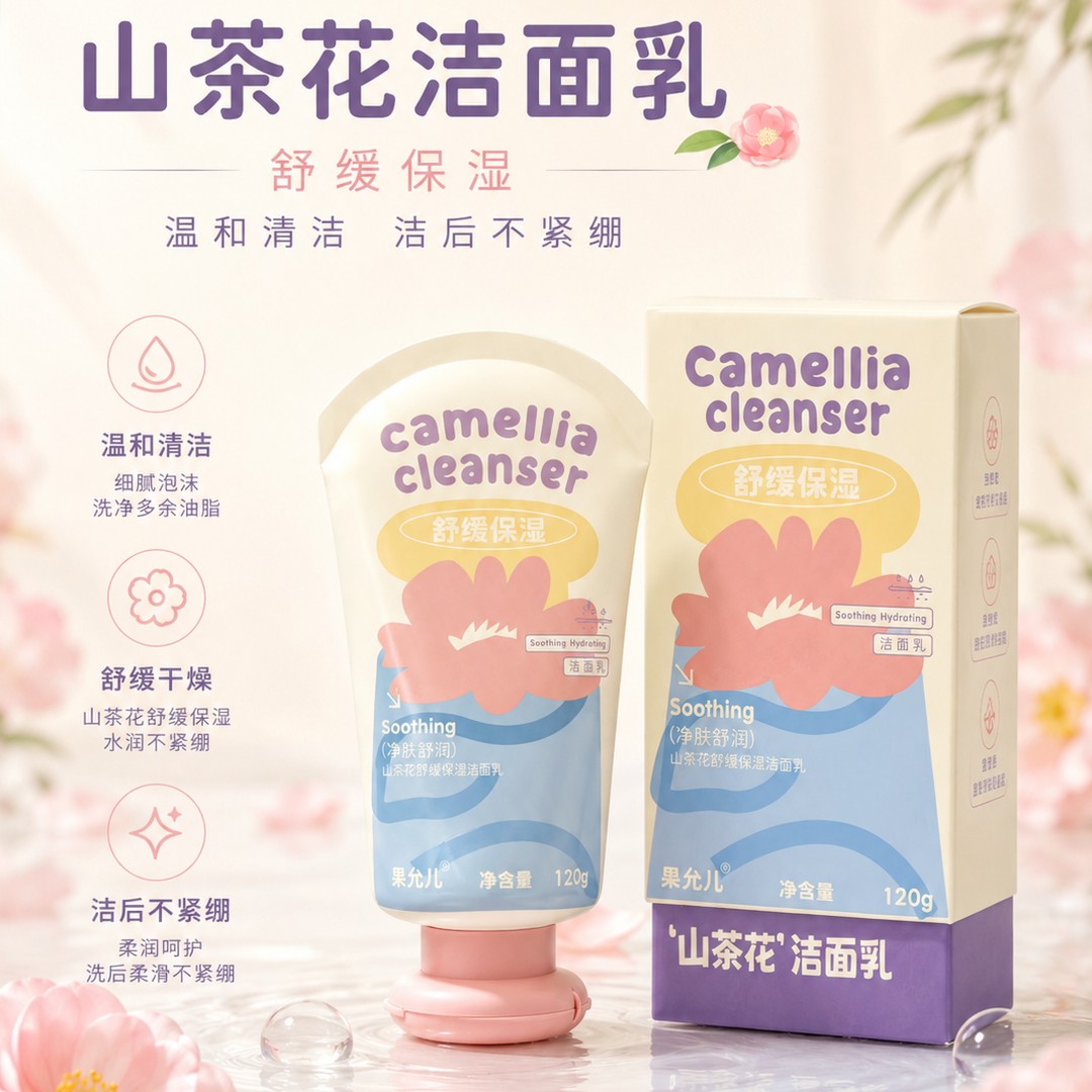 山茶花洁面乳温和商品图