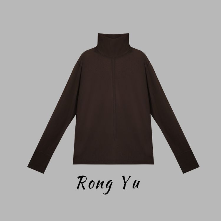 【容雨RYHOME】静奢风净版高领薄款长袖打底衫263T2422商品图