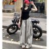 美式多巴胺速干工装裤女2026夏季新款宽松慵懒直筒休闲运动阔腿裤商品图