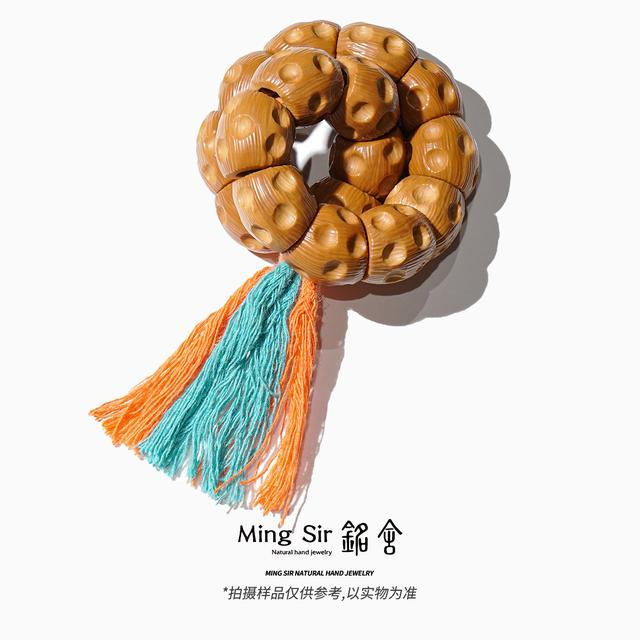 【铭舍 波点大肠】橄榄核雕刻大肠单圈手串木作文玩-8.25商品图