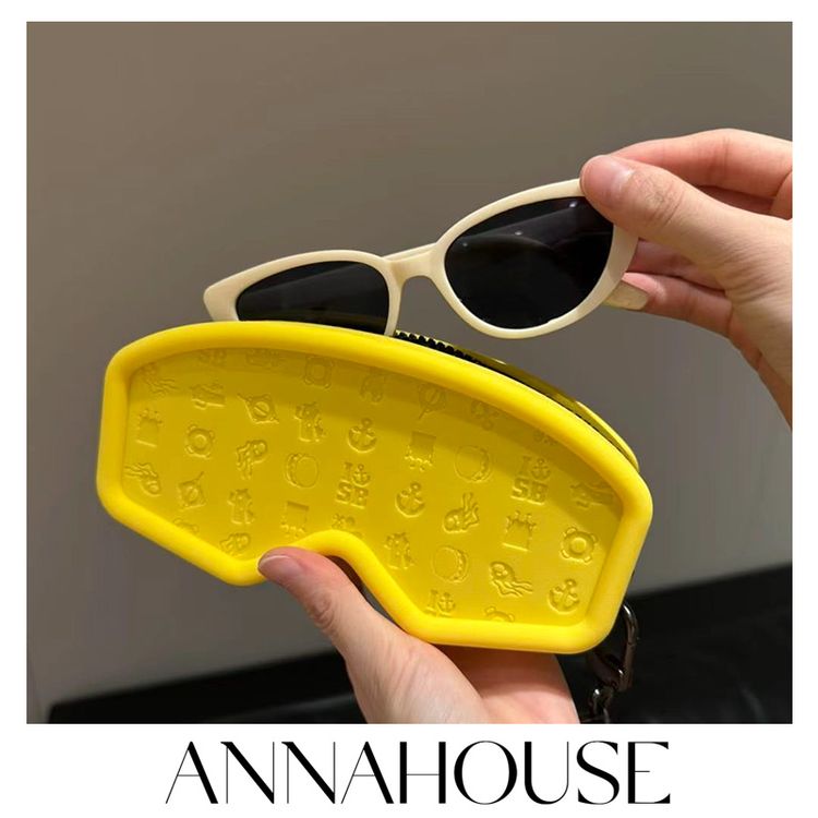 ANNAHOUSE海绵宝宝黑金眼镜收纳包夏日墨镜泳镜挂件盒防压便携ZW商品图