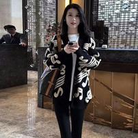 慵懒风软糯撞色毛衣服外套女装针织开衫宽松时尚秋冬季厚款商品图
