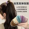 新款升级版提花系列超柔软高弹耐用面膜肌肤感发圈韩版超宽发绳圈商品图