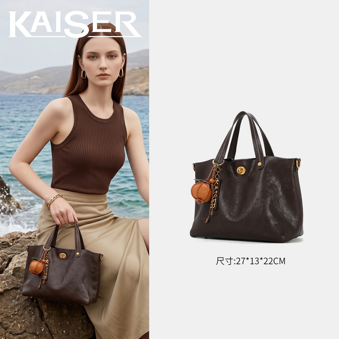 KAISER/凯撒【南瓜包】慵懒复古托特南瓜包女士手提包-8068商品图