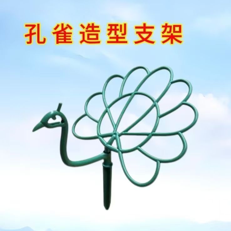 太阳花支架金枝玉叶花卉支撑爬藤架多肉兰花扇形固定架孔雀造型商品图