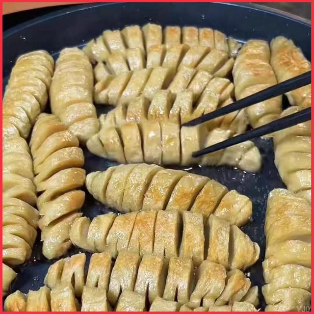 烧烤面筋半成品小吃网红面筋烤串原味油炸商用野餐聚会冷冻面筋串商品图