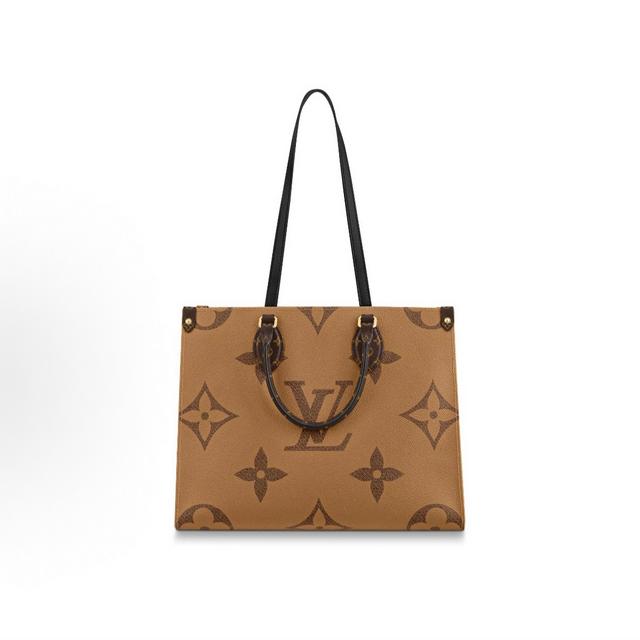 99新 LouisVuitton/路易威登 99新onthego中号老花秀款单肩包包包商品图