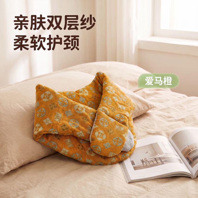 加厚保暖新疆棉填充护颈脖套防寒可放暖贴办公居家适用商品图