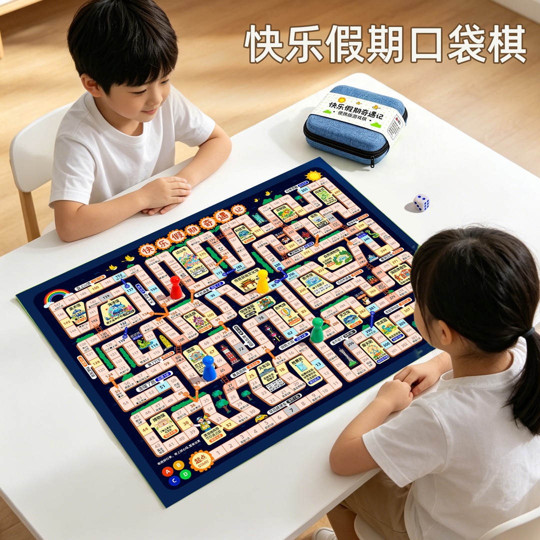 快乐假期便携口袋飞行棋儿童益智小学生亲子互动游戏棋类玩具礼物商品图