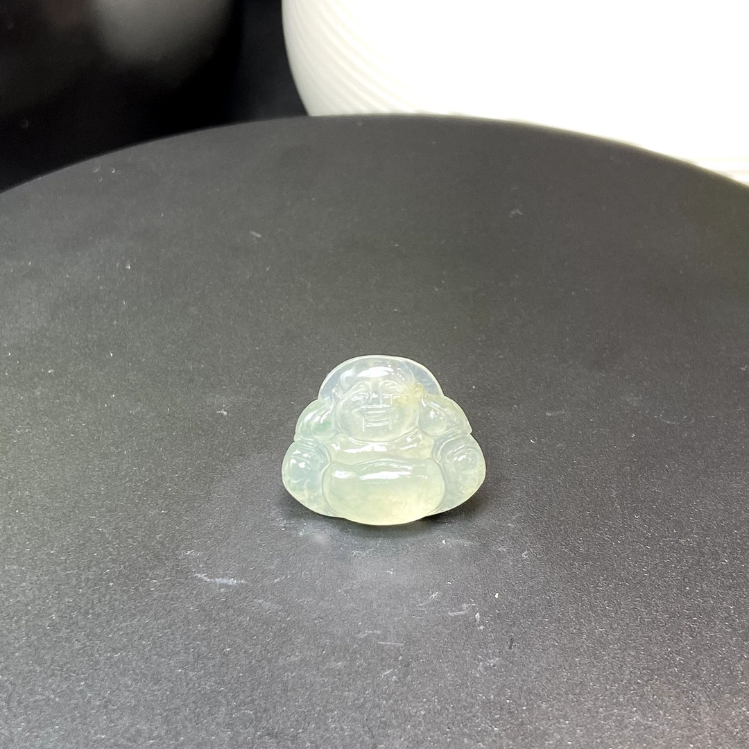 RX17天然缅甸A货翡翠冰种佛公/071674/北京中保拍卖商品图