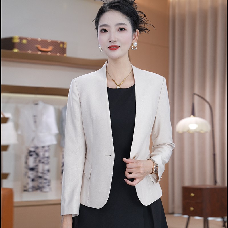 气质OL小西装外套女春秋修身显瘦气质时尚通勤小个子西服VS6308商品图