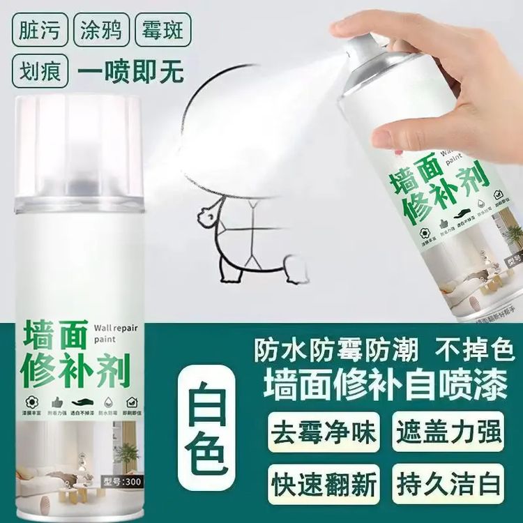 墙面自喷漆翻新遮盖发霉发黄去污净味家用墙面修复速干商品图