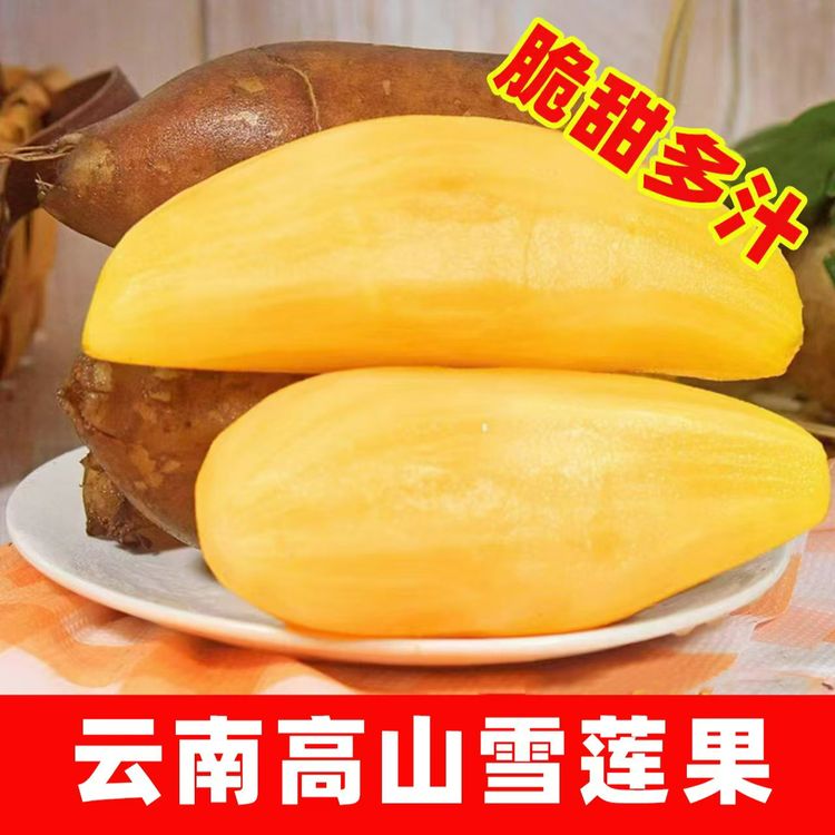 【低糖】云南天山雪莲果脆爽清甜多汁黄心新鲜应季水果现挖产地直发商品图