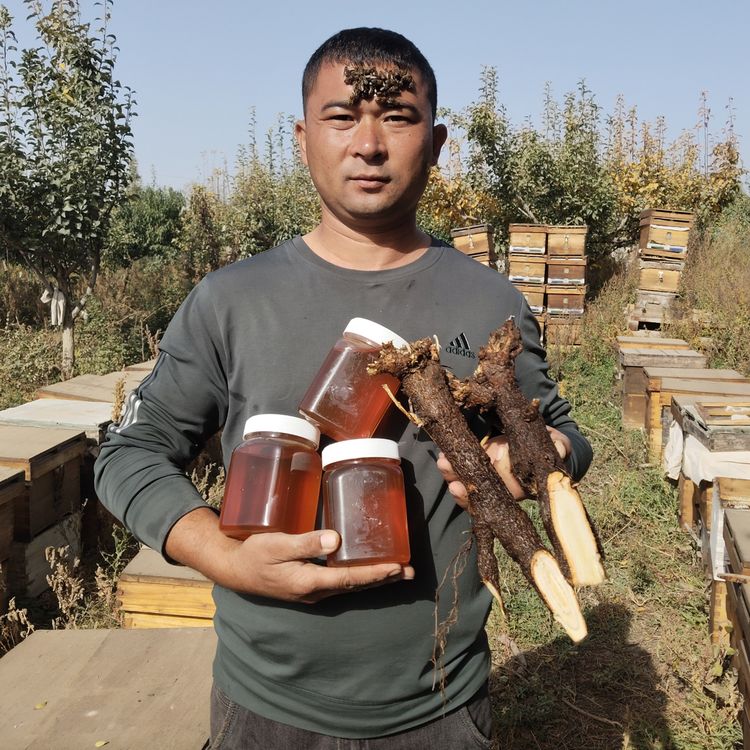 新疆黑蜂蜜甘草花蜜蜜无添加蜜源稀有花蜜液态1000克装商品图