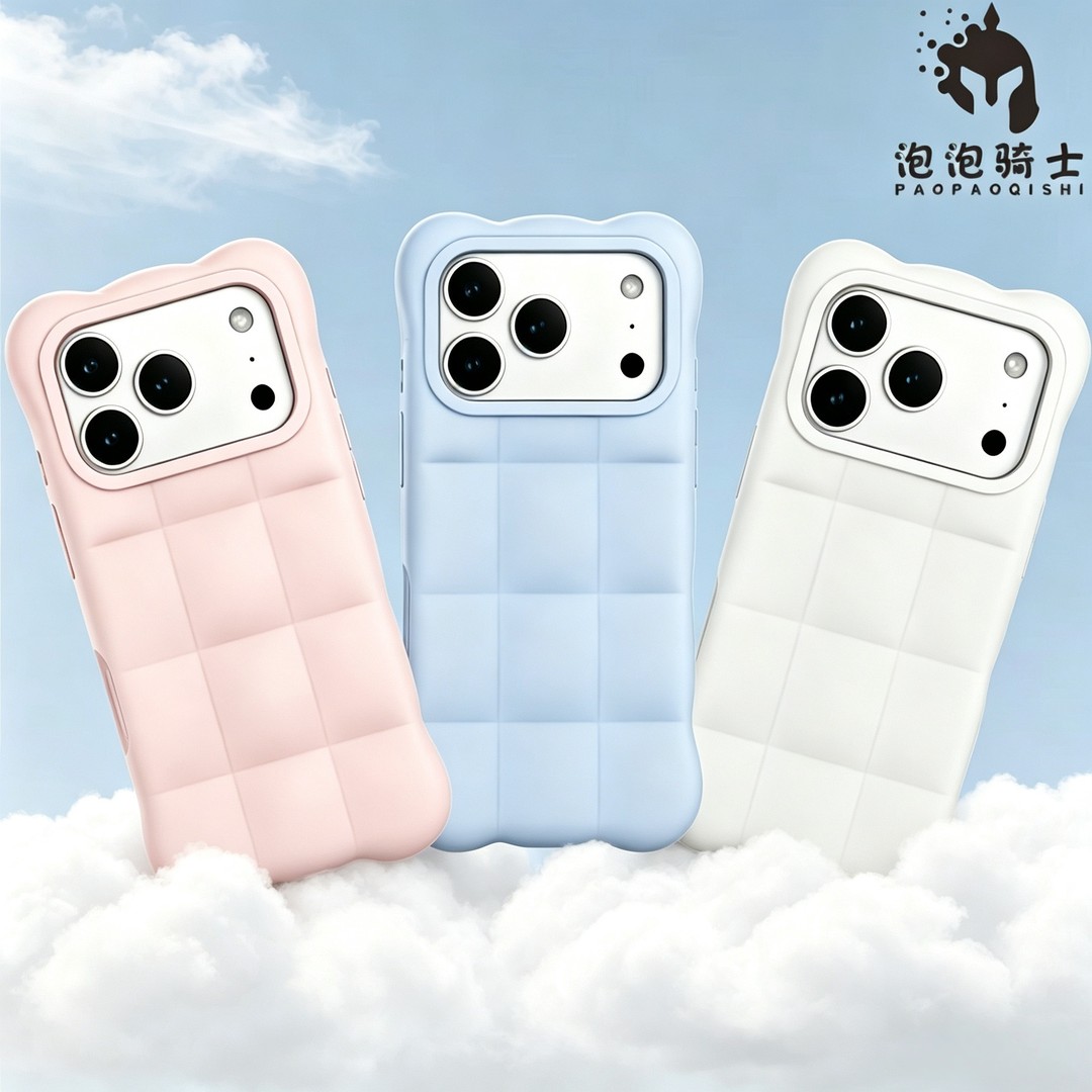 泡泡骑士适用iPhone系列云朵壳液态硅胶防摔手机壳商品图