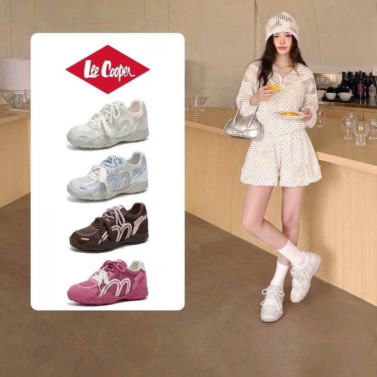 LEE COOPER【薄荷曲奇】德训鞋时尚潮流2026秋季新款透气休闲鞋商品图