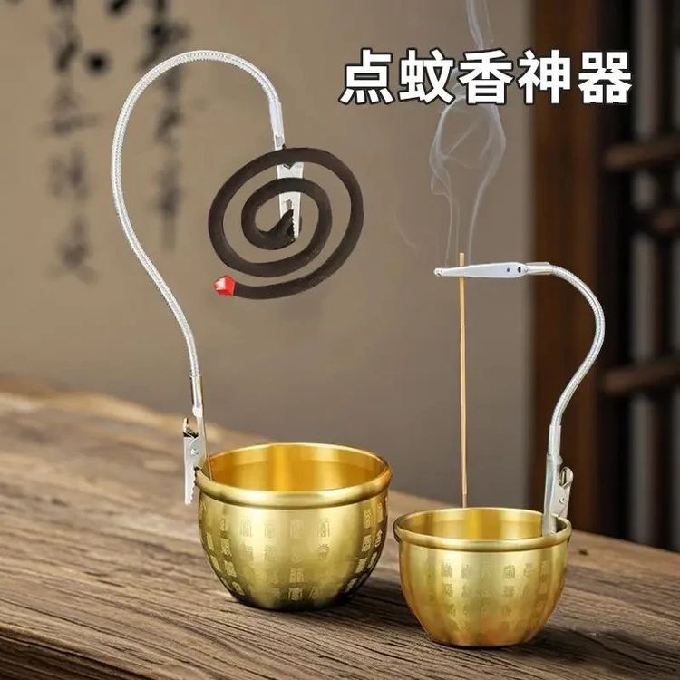 新款便携多功能双头鳄鱼蚊香夹立架室内户外通用蚊香夹蚊香五金商品图