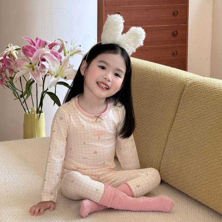 【麦兜兜】小鱼洛洛A类春秋莱卡棉保暖家居服宝宝秋衣秋裤打底套装商品图