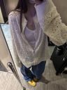白色勾花镂空中长款针织拉链开衫外套女春季薄款外搭宽松早秋上衣商品图
