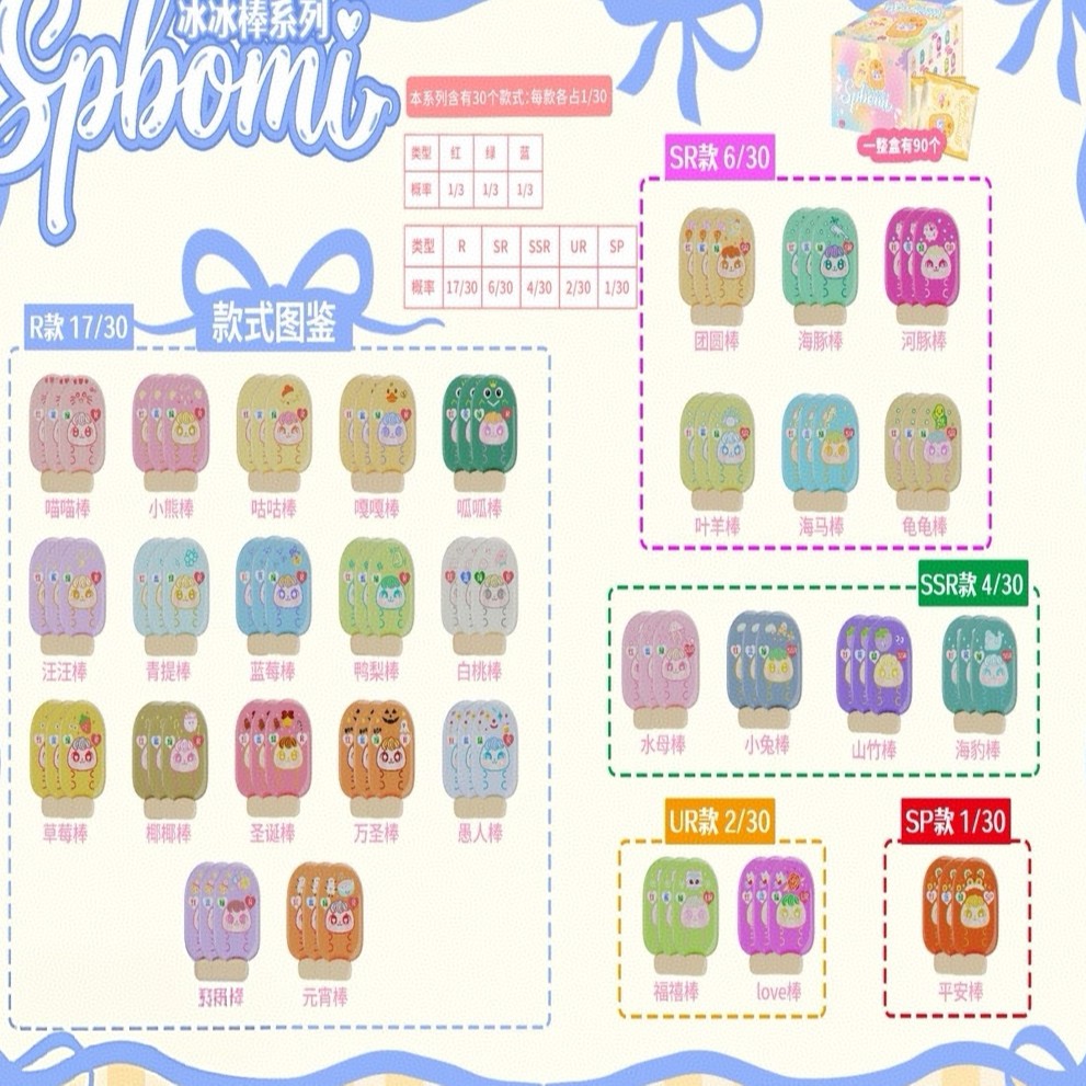 【拆袋】spbomi冰冰棒系列萌粒 请勿乱拍商品图