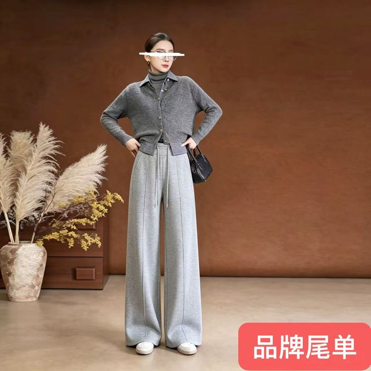 品牌尾单！鹅公主！含羊 毛蚕 丝 秋冬季阔腿裤商品图