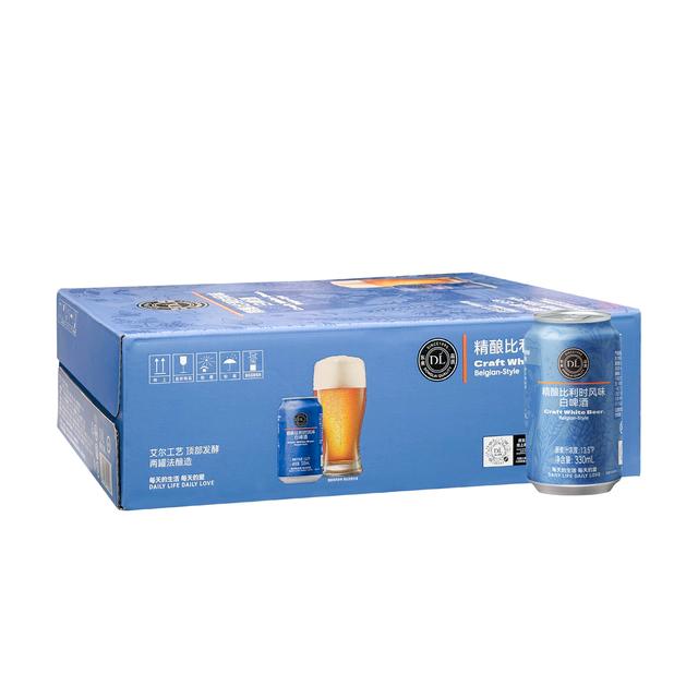胖东来DL精酿比利时风味白啤酒330ml*24罐商品图